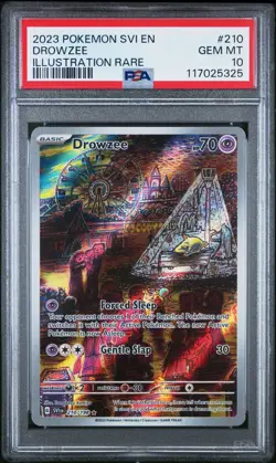 2023 POKEMON SCARLET & VIOLET 210 DROWZEE ILLUSTRATION RARE PSA 10 GEM MINT - Image 1