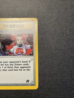 [LP]Pokemon TCG Team Rocket/ Rocket's Sneak Attack 16/82 1st Edition Holo SWIRL! - Image 4