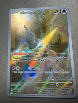 2024 Mimikyu Pokemon Center ETB Promo #075 Paldean Fates NM/Mint - Image 1