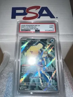 2025 POKEMON DRI EN-DESTINED RIVALS ILLUSTRATION RARE MISTY'S PSYDUCK PSA 9 - Image 1