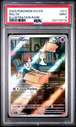 Pokemon TCG Ralts Illustration Rare 211/198 Scarlet & Violet Base Set- PSA 9 - Image 1