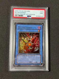 Yugioh PSA 9 Relinquished MRL-029 1st Edition Ultra Rare New Cert Clean - Image 1