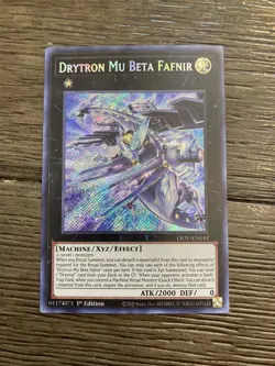 Yugioh Drytron Mu Beta Fafnir LIOV-EN043 Secret Rare 1st Edition NM - Image 1
