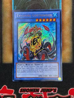 Yugioh Evigishki Gustkraken HA06-EN046 Secret Rare 1st Ed LP - Image 1