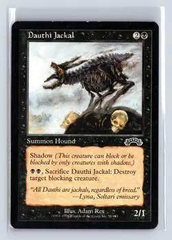DAUTHI JACKAL - MTG Magic the Gathering Card - Exodus - Common - Image 1