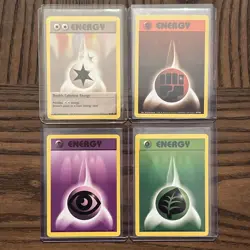 Pokemon Base Set Energy 7 Card Lot Authentic Wotc Vintage NM - Image 3