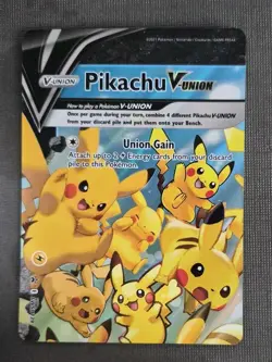 Pokemon Pikachu V-Union SWSH139 Black Star Promo Card Holo Full Art 2021 TCG NM - Image 1