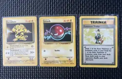 3 Pokemon 1999 Base Set Card Lot #20 Electrabuzz #67 Voltorb #77 Pokemon Trader - Image 1