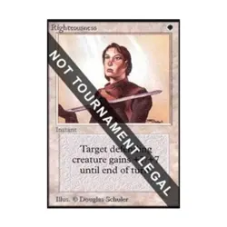 WOTC MtG Collector's Ed Righteousness (CE) (R) VG - Image 1