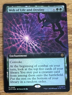 MTG Marvel Spider-Man, Web of Life and Destiny - Extended Art Foil - Image 1