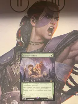 MTG The Lost Caverns of Ixalan Bedrock Tortoise Extended Art 0378 NM Rare - Image 1