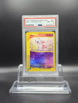 2002 Pokemon Mew Reverse Holo 19/165 Expedition PSA 8 - Image 1