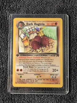 Pokemon TCG Dark Dugtrio 23/82 Team Rocket 1st Edition Non-Holo Rare Vintage NM - Image 1