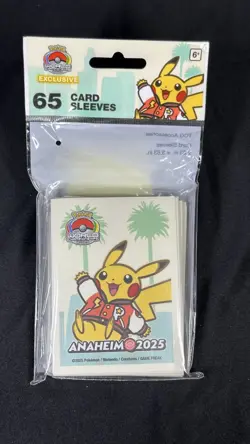Pokemon World Championships 2025 Anaheim TCG Card Sleeves Exclusive 65 Total - Image 1