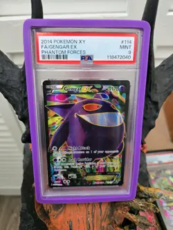 2014 Pokemon Gengar EX XY Phantom Forces Full Art #114 PSA 9 New Cert. - Image 1