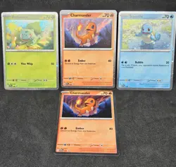 Bulbasaur Charmander Squirtle 151 Cosmo Holo Promos 046 047 048 Pokemon TCG (6) - Image 1