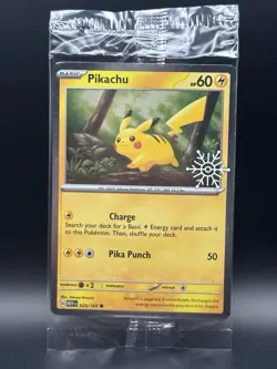 Pikachu 025/165 SEALED Snowflake STAMPED - Holiday Calendar 2025 - Pokemon TCG - Image 1