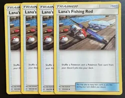 Lana's Fishing Rod 195/236 Cosmic Eclipes x4 Playset Pokemon TCG NM - Image 1