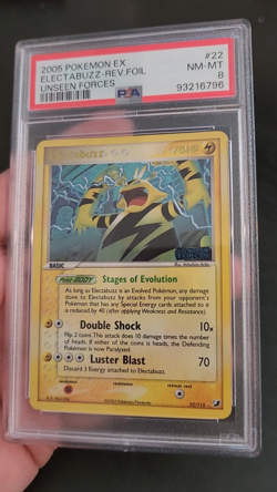 ELECTABUZZ - REV FOIL - PSA 8 - 2005 POKEMON EX UNSEEN FORCES - #22 - Image 2