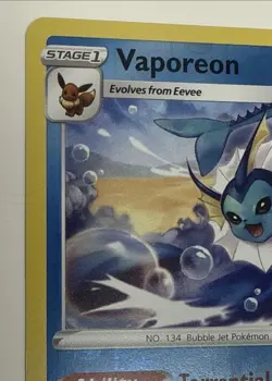 2020 Pokemon Sword & Shield Vivid Voltage 030/185 Vaporeon Reverse Holo - Image 3