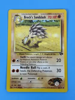 Brock's Sandslash 36/132 Gym Challenge NM Vintage Pokemon TCG WOTC - Image 4