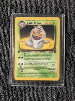 Pokemon TCG Dark Arbok 19/82 Team Rocket 1st Edition Non-Holo Rare Vintage LP - Image 1