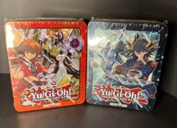 Lot of 2 Yu-Gi-Oh 2018 Mega-Tin, Yusei & Jaden New SEALED YuGiOh! - Image 1