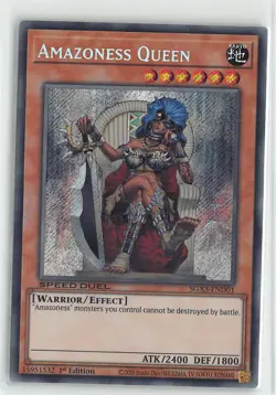 YuGiOh Speed Duel GX Duelists of Shadows Secret Rare #SGX3-END01 Amazoness Queen - Image 1