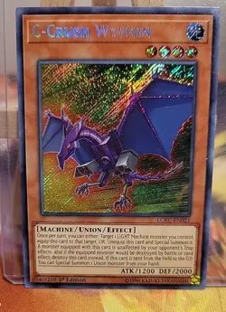 Yugioh C-Crush Wyvern LCKC-EN021 Secret Rare 1st Ed - Image 1