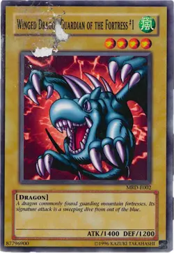 Winged Dragon, Guardian of the Fortress MRD-E002 Metal Raiders Yugioh Card DMG - Image 1