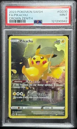 2023 POKEMON SWSH Card FA/ PIKACHU #GG30/GG70 CROWN ZENITH grade PSA MINT 9 - Image 1