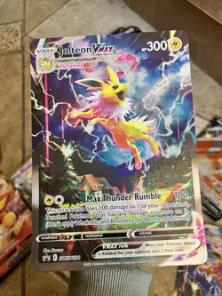 JUMBO Oversized Jolteon VMAX Card Alt Art SWSH184 Pokemon Premium Collection NM - Image 1