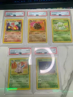 Lot of 5 PSA Graded Pokemon Cards Base Set | Jungle | Fossil - Image 1