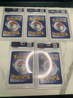 Lot of 5 PSA Graded Pokemon Cards Base Set | Jungle | Fossil - Image 2