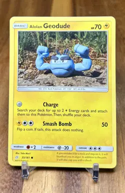 Alolan Geodude 35/181 Team Up Non Holo Common Pokemon Card NM - Image 1