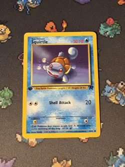 Pokemon Cards Squirtle 68/82 Team Rocket FIRST EDITION WOTC - (LP) - Image 1