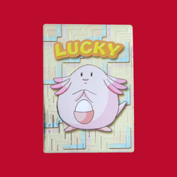 CHANSEY (LUCKY)--JAPANESE MEIJI EMBOSSED PROMO FOIL POKEMON CARD - Image 1
