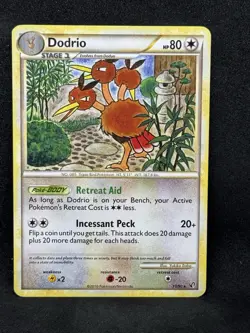 Pokemon Card HeartGold SoulSilver Undaunted 11/90 Dodrio - Image 1