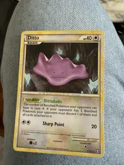 Pokemon TCG Ditto Card 17/102 Triumphant HGSS 2010 Rare - Image 1