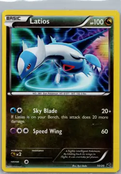 Latios 10/20 Black White Dragon Vault Holo 2012 Pokemon: TCG Card - HP - Image 1