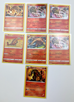 7 Card Lot Heatmor Reverse Holo Pokemon TCG Common - Image 1
