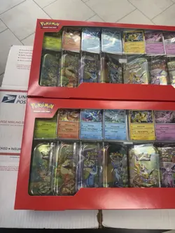 TWO Pokemon Prismatic Evolutions 8 Mini-Tins w/ Promo Cards - Costco Sets - NEW - Image 2