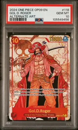 PSA 10 Roger SEC OP09-118 Emperors in the New World ONE PIECE Card English - Image 1