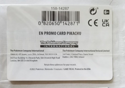 POKEMON PIKACHU PROMO CARD # 028/078 GAME STOP PROMO FACTORY SEALED - Image 2