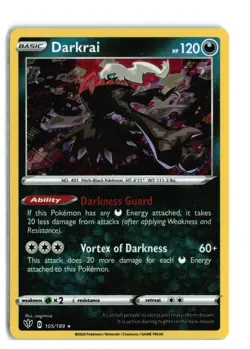 Darkrai 105/189 Cosmos Holo Promo Darkness Ablaze Pokemon TCG Card NM-LP - Image 1
