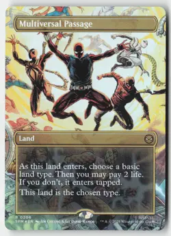 MTG - Multiversal Passage (Borderless) FOIL R Marvel's Spider-Man 206 LP-NM - Image 1