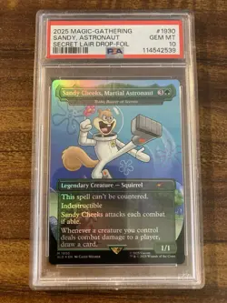 MTG✨SANDY CHEEKS, MARTIAL ASTRONAUT (Toski, Bearer of Secrets)🌈 FOIL✨SLD PSA 10 - Image 1