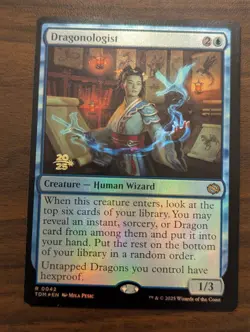 MTG Dragonologist (42p/166) Tarkir Dragonstorm Promos NM FOIL - Image 1