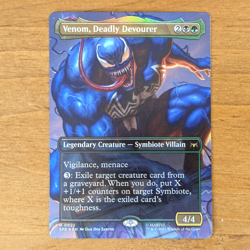 Venom, Deadly Devourer - Borderless FOIL - Spider-Man Eternal SPE 0022 MTG - Image 1
