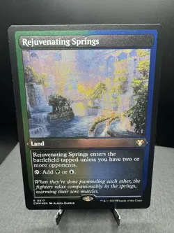 MTG Commander Masters Rejuvenating Springs Foil Etched NM! - Image 1